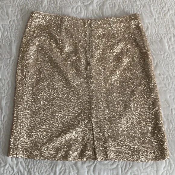 Gold Sequin Skirt. Medium. - Picture 2 of 4